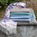Babele Stripe Throw – Coperta in Cotone Riciclato a Righe Colorate
