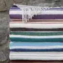Babele Stripe Throw – Coperta in Cotone Riciclato a Righe Colorate