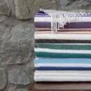 Babele Stripe Throw – Coperta in Cotone Riciclato a Righe Colorate